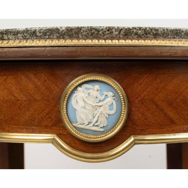 Metal 19th Century Napoleon III Louis XVI Pedestal Table For Sale - Image 7 of 9