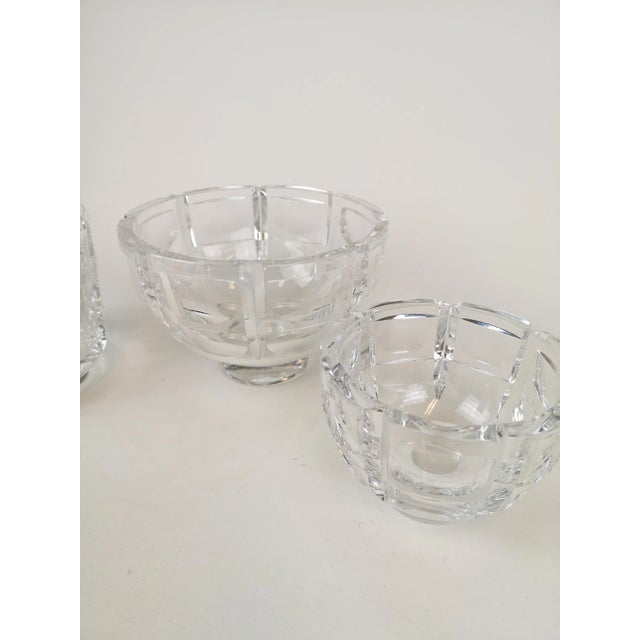 Art Deco Crystal Bowls by Simon Gate for Orrefors, 1960s, Set of 3 For Sale - Image 12 of 14