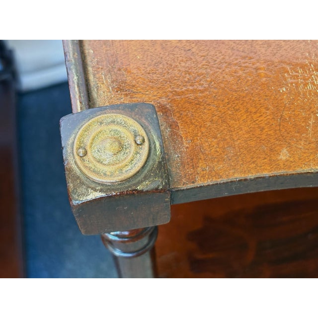 Vintage Regency Style Wood Three Tiered Library Side Tables on Casters- A Pair For Sale - Image 16 of 18