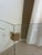Stunning 3-panel tempered glass fireplace screen with metal hinges and handles. These screens are often designed in Mid-...