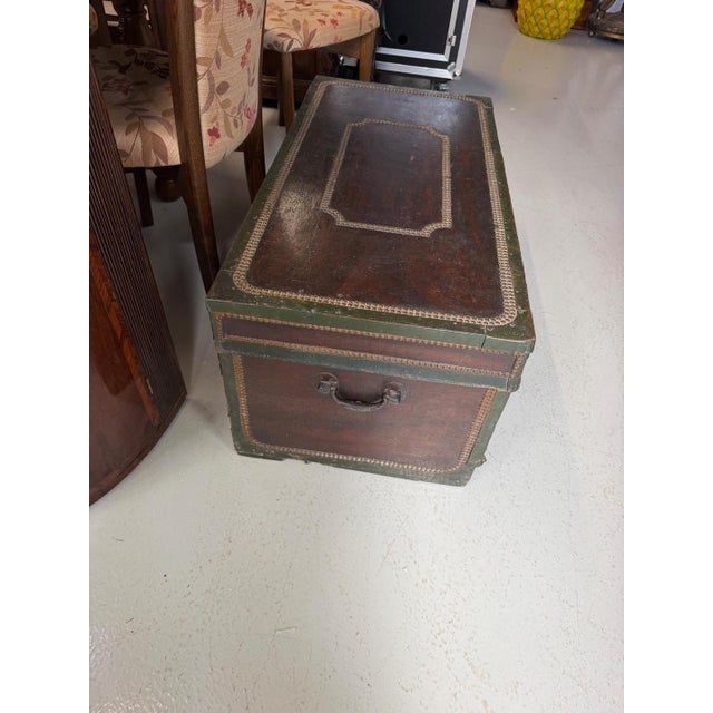 Georgian Mahogany Studwork Box with Metal Banding For Sale - Image 4 of 6