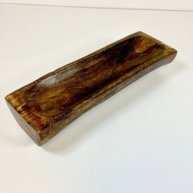 Late 19th Century Late 19th C Antique Rustic European French Hand Carved Wood Dough Bowl For Sale - Image 5 of 14