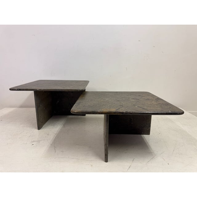 Fossil Stone Nesting Coffee Tables, 1980s, Set of 2 For Sale - Image 13 of 18