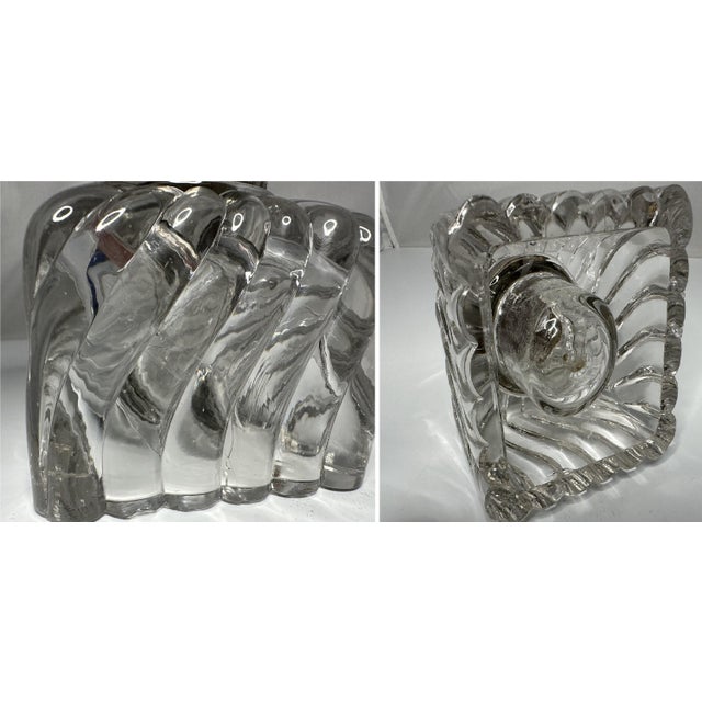 Victorian Swirled Glass Inkwell: Antique Desk Decor For Sale - Image 9 of 10