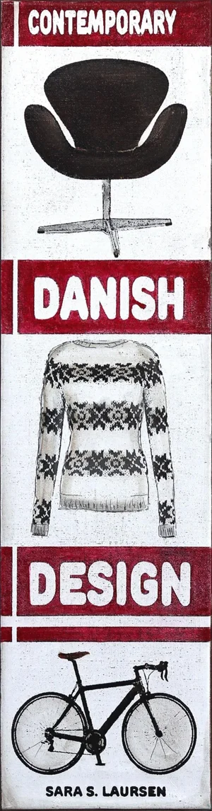 ''Danish Design'' Contemporary Mixed-Media Painting by Carl Smith