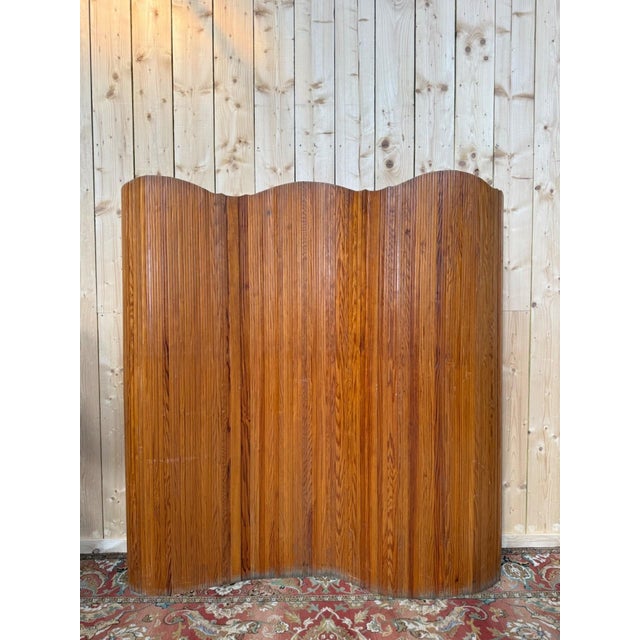 1950s Baumann Style Slatted Screen in Pine, 1950s For Sale - Image 5 of 5