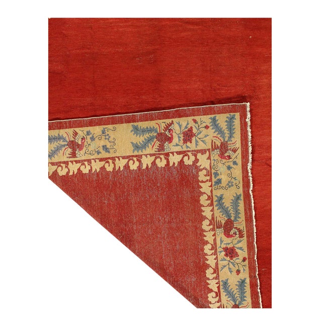 Traditional Pasargad DC Red Color Antique Chinese Art Deco Rug For Sale - Image 3 of 3