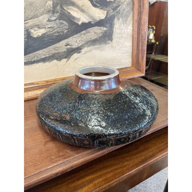 Mid-Century Modern Vintage Mid Century Modern Style Hand Made Pottery With Glazing and Texture For Sale - Image 3 of 7