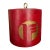 Vintage Red Leather Briard Ice Bucket/Champagne Bucket With Gold Accents For Sale