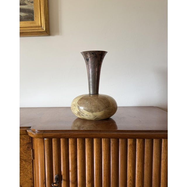 Mid-Century Cream Parchment Vase from Aldo Tura, Italy, 1950s For Sale - Image 4 of 13