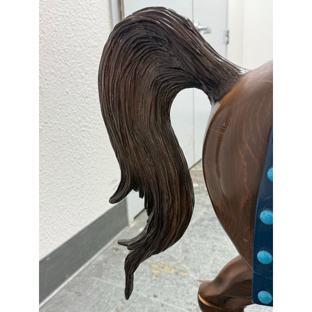Christopher Olson Hand Carved + Painted Carousel Horse For Sale - Image 11 of 12