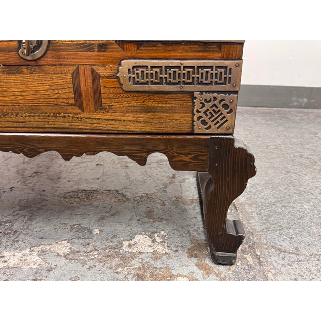 Korean Drop Front Storage Desk, Antique For Sale - Image 12 of 12