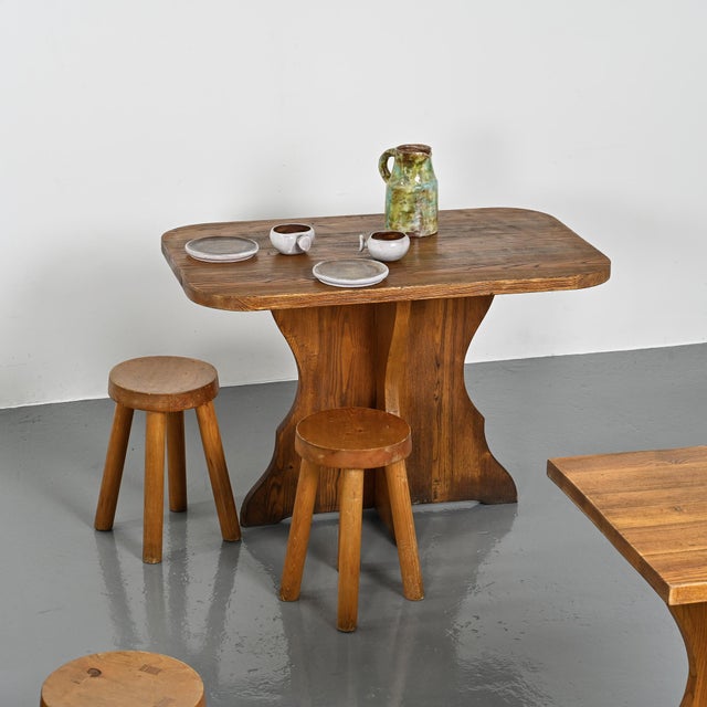Wood Dining Table, French Alps, 1970 For Sale - Image 9 of 14