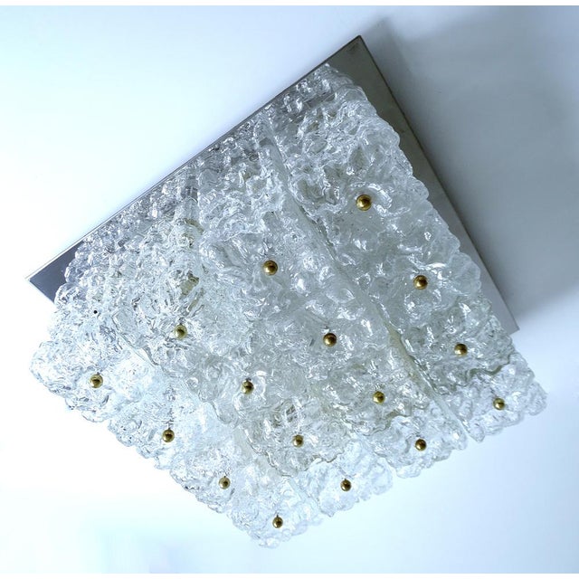 Silver Large Bubble Glass Ceiling Lamp from Limburg For Sale - Image 8 of 18