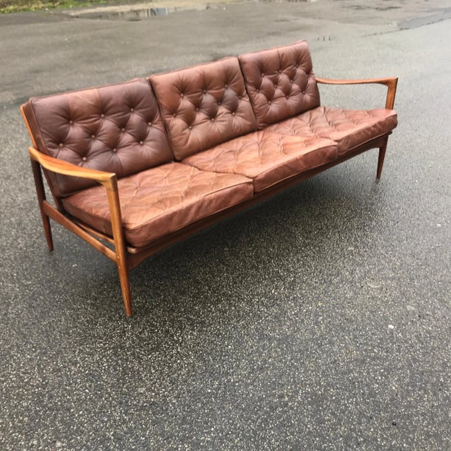 Sofa by Ib Kofoed-Larsen, 1960s For Sale - Image 4 of 6