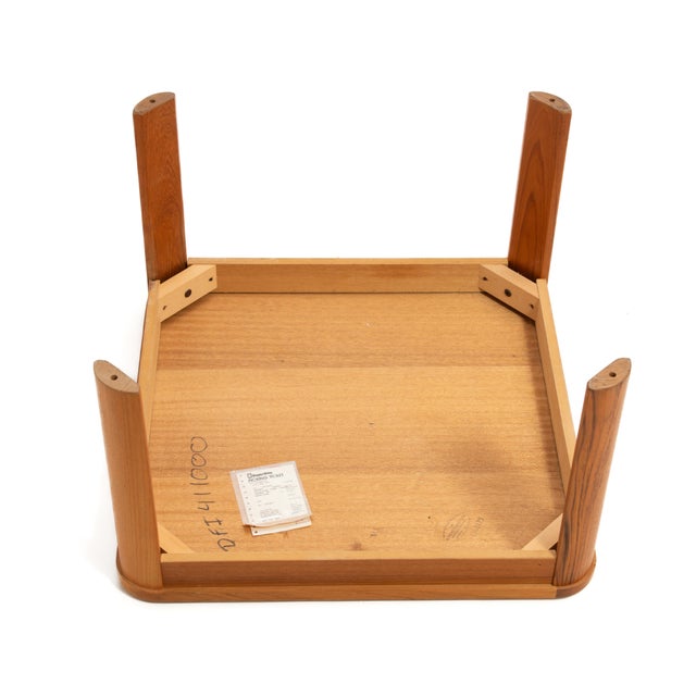 Wood Teak Coffee Side Table Danish Style Canada Happy Viking Nordic Furniture 1991 For Sale - Image 7 of 9