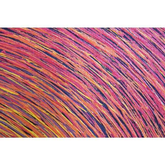 Colorful Abstract Painting, 2000s, Oil on Wood For Sale - Image 6 of 9