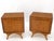 Pair Sculpted Fronts Legs Walnut Mid-Century Modern Nightstands End Tables MINT! For Sale - Image 12 of 13