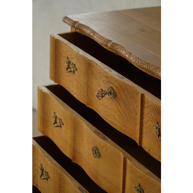Gold Mid-Century Modern Danish Chest of Drawers in Oak by Henning Kjærnulf, 1960s For Sale - Image 8 of 18