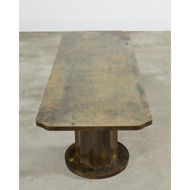 Philip Kelvin LaVerne Creation of Man Bronze Cocktail Table For Sale - Image 9 of 12