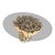 Original retail $2637, stylish Revelation Organic Modern Teak Ball Dining Table, glass top, showroom floor sample