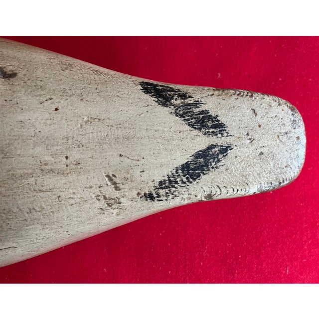 Antique Carved Wood & Paint Decorated Snow Goose Waterfowl Bird Decoy Circa 1920 For Sale - Image 13 of 18