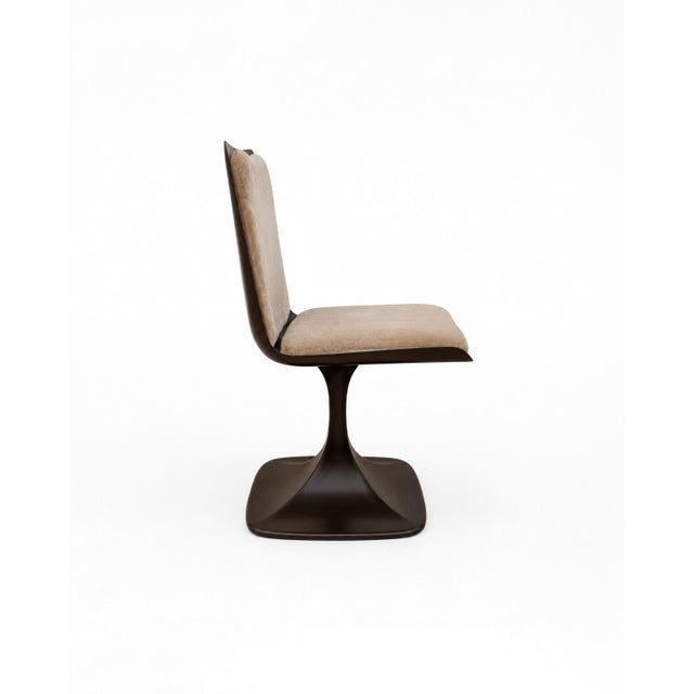 Tulip Padded Chairs in Brown Fiberglass from Felpam, 1970s, Set of 2 For Sale - Image 4 of 9