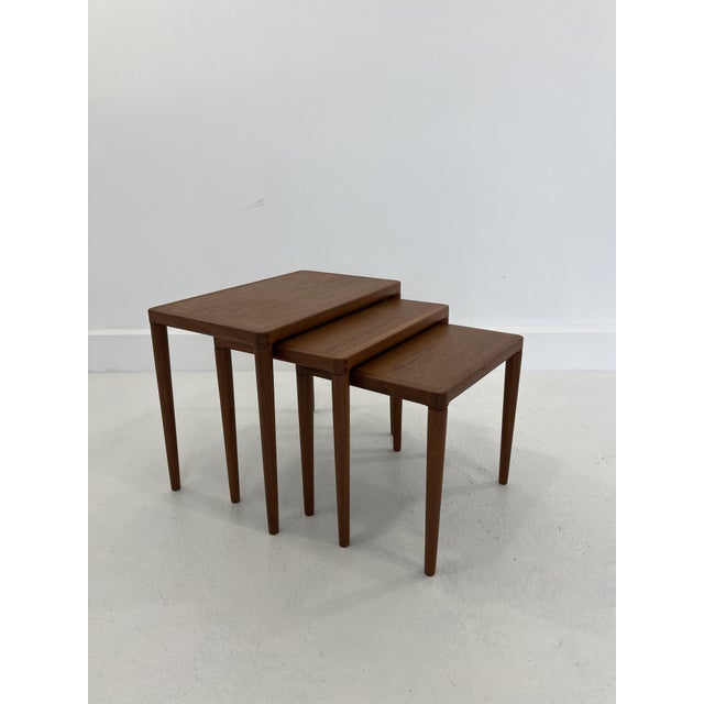 Vintage Danish Nesting Tables in Teak, 1960s, Set of 3 For Sale - Image 10 of 10