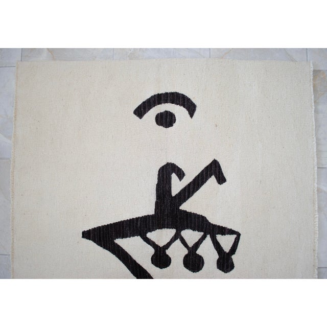 Paul Klee Art Inspired Hand Woven Area Rug Wall Decor New 4′ × 5′10″ For Sale - Image 9 of 11