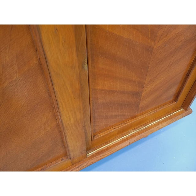 Tan Vintage Oak Wardrobe, 1960s For Sale - Image 8 of 18