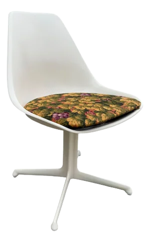 1960s Mid-Century Tulip Side Chair Model 115 by Maurice Burke for Arkana W Floral Seat