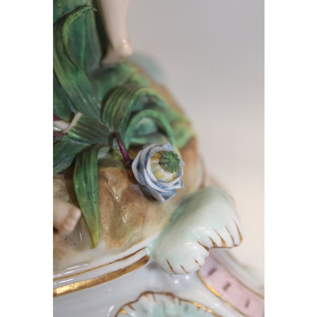 19th Century 19th Century German Porcelain Figural Centerpiece / Compote For Sale - Image 5 of 11