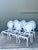 Late 20th Century Vintage Regency Cast Aluminum Grotto Chairs - Set of 6 For Sale - Image 5 of 10
