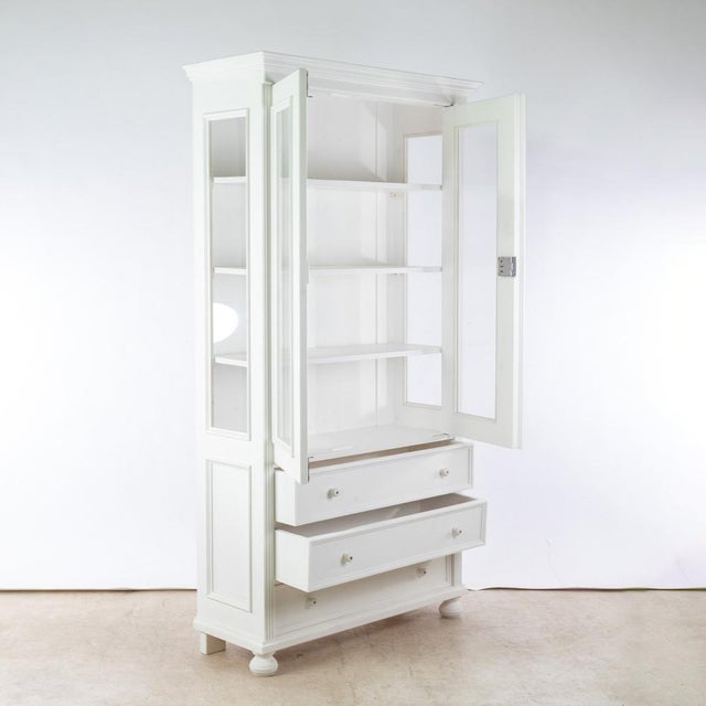 Softwood Display Cabinet with Drawers For Sale - Image 9 of 12