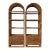 1970's Vintage Palm Beach Regency Style Arched Rattan & Glass Étagères – A Pair For Sale
