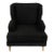 Custom Made Lounge Chair in Black Sherpa For Sale