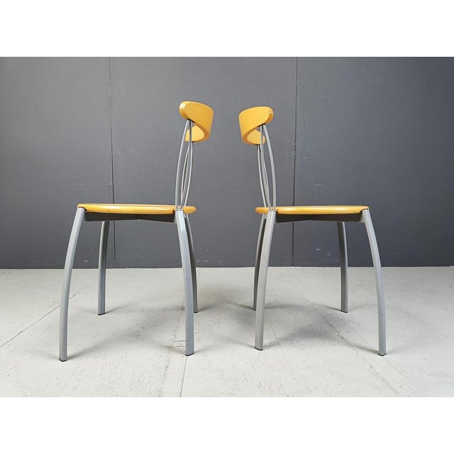 Vintage Italian Postmodern Dining Chairs, 1990s, Set of 4 For Sale - Image 10 of 11