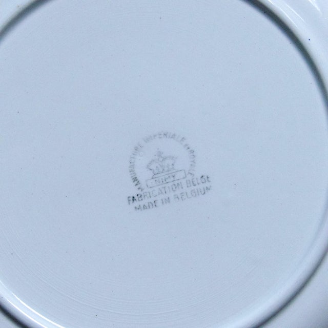 Flat Plates in Ironstone by Nimy, 1888, Set of 6 For Sale - Image 6 of 7