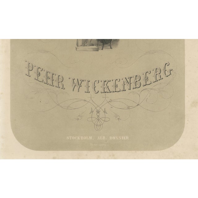 Pehr Wickenberg, Swedish Romantic Painter Portrait, 1850, Lithograph For Sale - Image 9 of 10