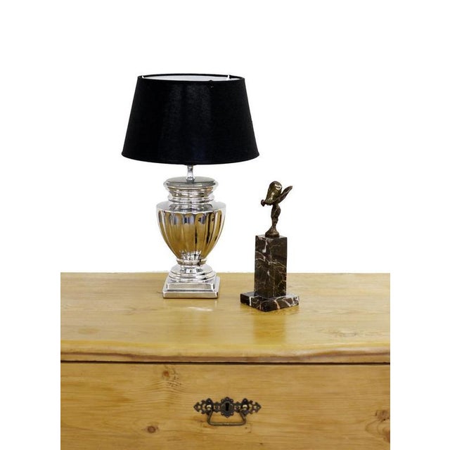 Art Deco Style Spirit of Ecstasy Sculpture, Golden Bronze For Sale - Image 8 of 9