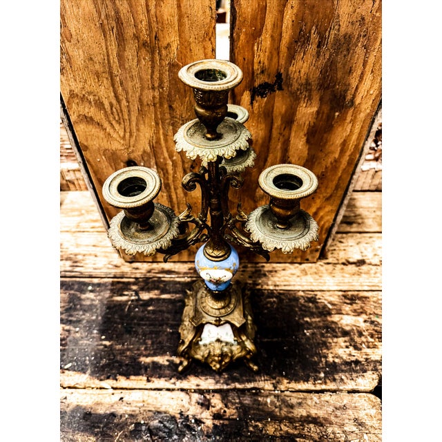 19th Century French Rihouet Porcelain Candelabra For Sale - Image 10 of 14