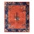1920s Coral Red Floral Modern Antique Chinese Art Deco Rug 8' X 9'6" Handknotted Wool Carpet For Sale
