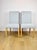 Celadon Blue Upholstered Oak Chairs from Ikea, 1970s, Set of 2 For Sale - Image 13 of 13