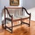 Vintage Spindle Back Wood Settee With Floral Cushions For Sale - Image 14 of 16