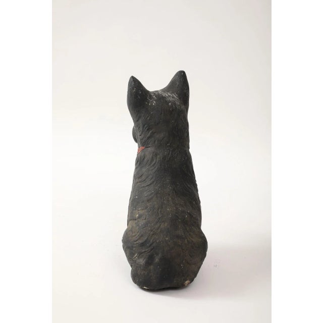 1970s Black Scottie Dog Garden Ornament Reconstituted Stone, English Mid 20th C. For Sale - Image 5 of 11