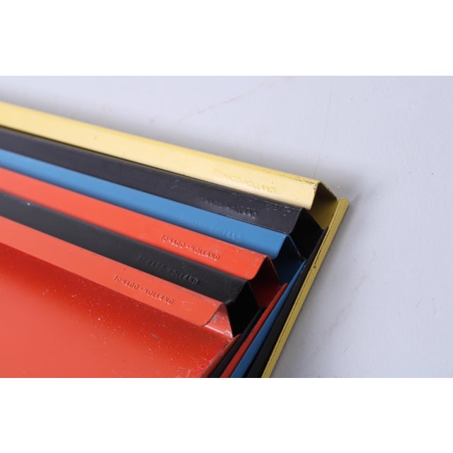 Modular Metal Wall Rack by A.D. Dekker for Tomado, 1950s, Set of 13 For Sale - Image 10 of 18