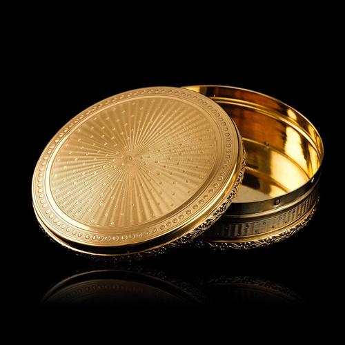 Antique French Silver Gilt Vermeil Circular Box, 1900s For Sale - Image 5 of 18