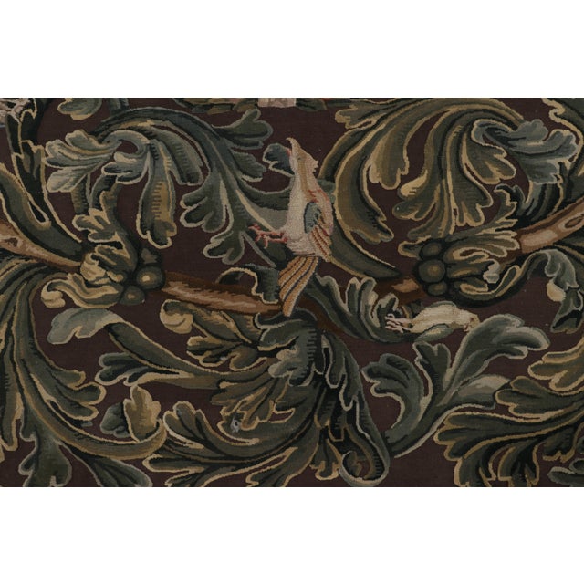 2010s Rug & Kilim’s Armorial Tudor Style Rug in Black, With Beige, Blue and Gold Tones For Sale - Image 5 of 7