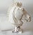 Horse head sculpture on white Carrara marble of a horse in classic style placed on a turned base in Carrara marble. Early...