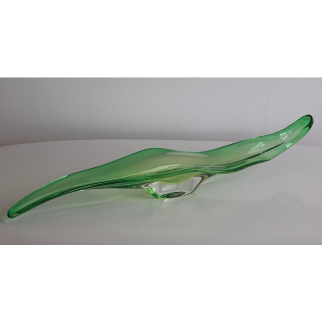 Large Hand Blown Crystal Centerpiece Representing a Bean from Val-Saint-Lambert, 1960s For Sale - Image 4 of 8